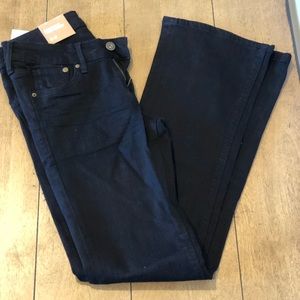 Black Denim Bootcut Low Waist Jeans